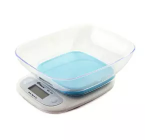Весы кухонные DOMOTEC MS-125 Plastic, весы пищевые, весы кулинарные. Цвет: голубой