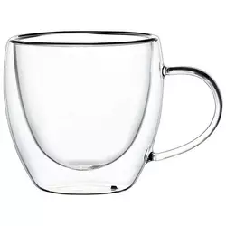Набор чашек с двойными стенками Con Brio CB-8625-2,  2 шт, 250 мл, двойной стакан для кофе
