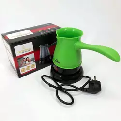 Турка электрическая кофеварка Crownberg CB-1564, Электрическая турка 0.5 л, Електро турка. Цвет: зеленый