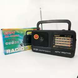 Радиоприёмник Kipo KB-409 AC мощный радио FM c usb питание от батарейки R20 или от сети Черный