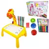 Детский стол проектор для рисования с подсветкой Projector Painting. Цвет: желтый