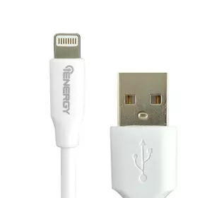 Кабель iEnergy USB Classic Lightning, 1m, 2A, White
