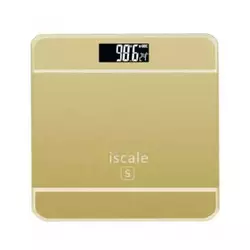 Весы напольные электронные iScale 2017D 180кг (0,1кг), с температурой, Бытовые весы. Цвет: золотой
