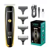 Триммер для стрижки волос и бороды VGR V-966 LED Display, машинка мужская для бритья. Цвет: золотой