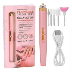 Фрезер для маникюра и педикюра Flawless Salon Nails, ручка фрезер для маникюра. Цвет: розовый