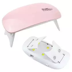Лампа для сушки гель лаков 6W LED UF SUN mini. Цвет: розовый