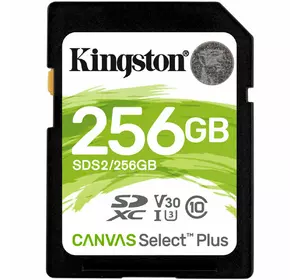 Карта пам'яті Kingston Canvas Select Plus 256Gb SDXC (UHS-1 U1) class 10 V10